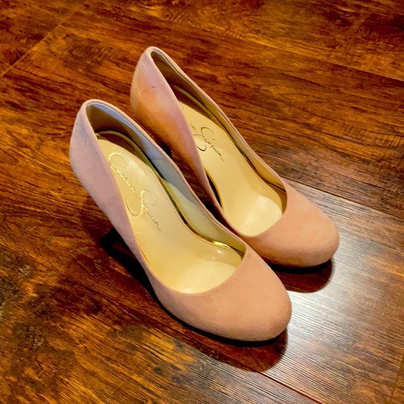 Jessica Simpson nude blush heels 7.5 7 1/2 - Picture 1 of 4